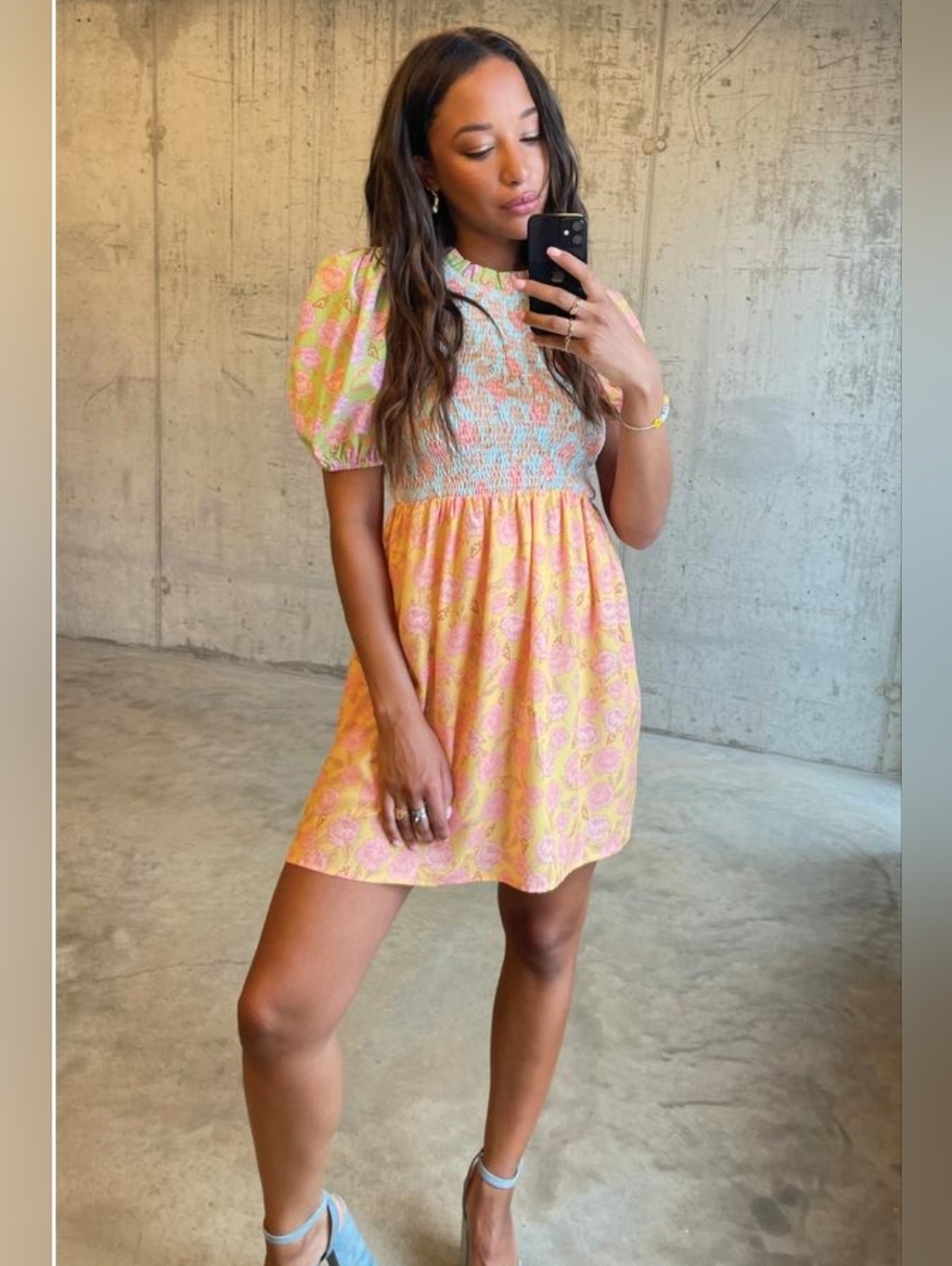 Never Fully Dressed Multicolored Floral Mini Dress Size 16
